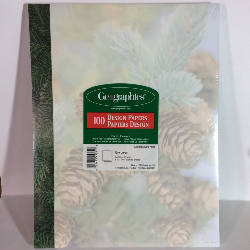 Geographics Design Paper Evergreen 100 Sheets